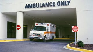 Ambulance entrance at hospital