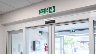 Automatic double sliding doors