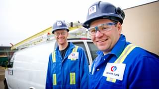 CDS service technicians and van