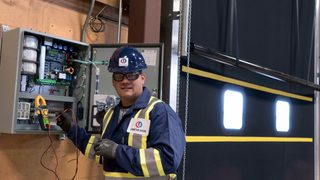 CDS technician installing new commercial door operator