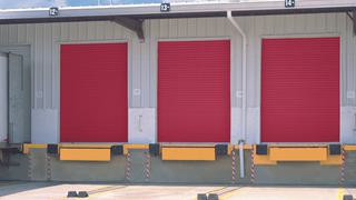 Loading dock with roll up doors