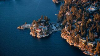 Aerial British Columbia Coast Development