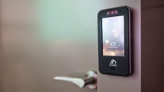 Door security entrance access card scanner