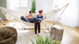 friends on a hammock
