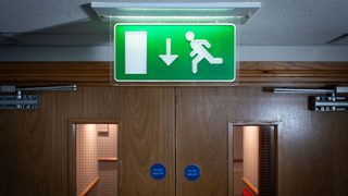 Green exist school fire doors min