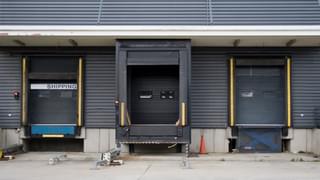 Loading dock and levelers at warehouse