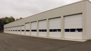Row of commercial doors