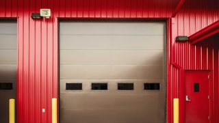 Wayne Dalton Red Door With Man Door Min