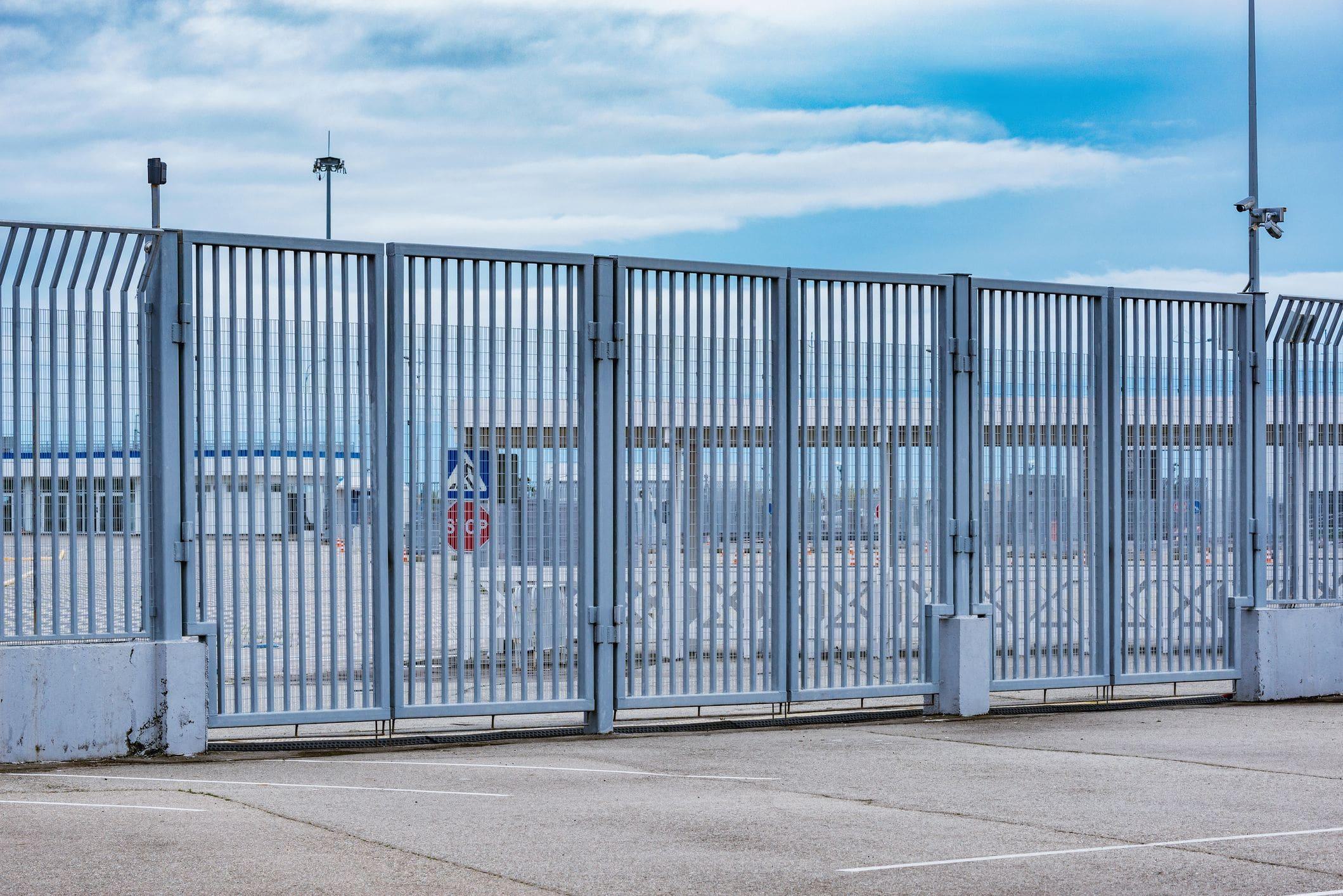 commercial industrial gate surrounding perimeter