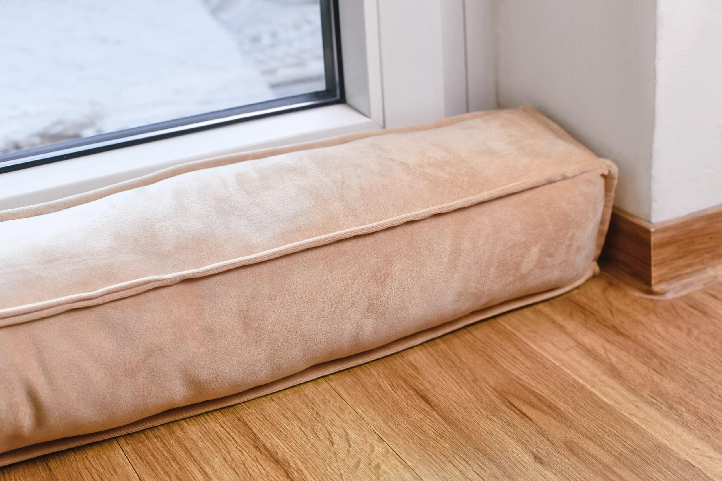 soft cushion to block cold air and drafts in the winter