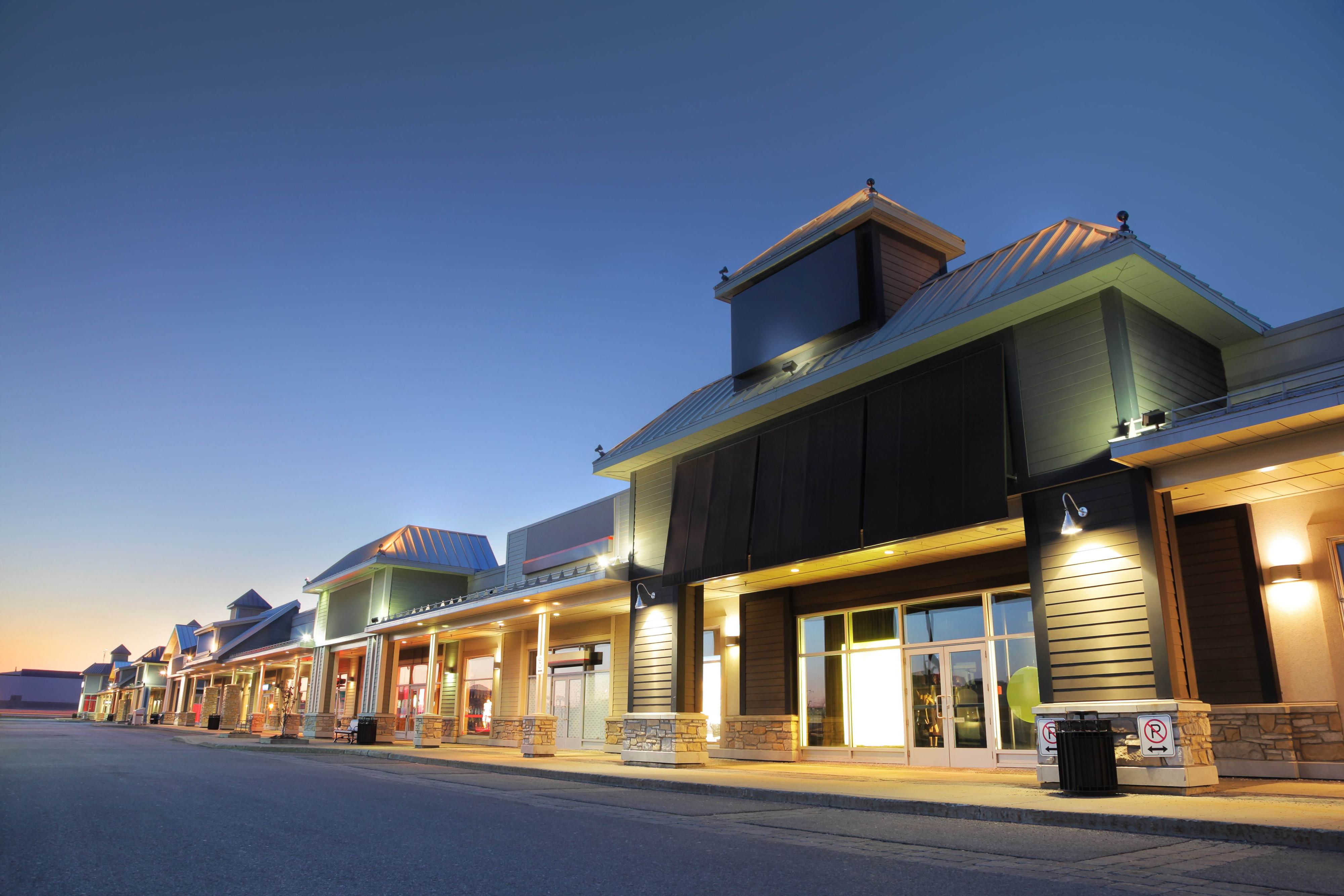 Exterior doors of outdoor marketplace