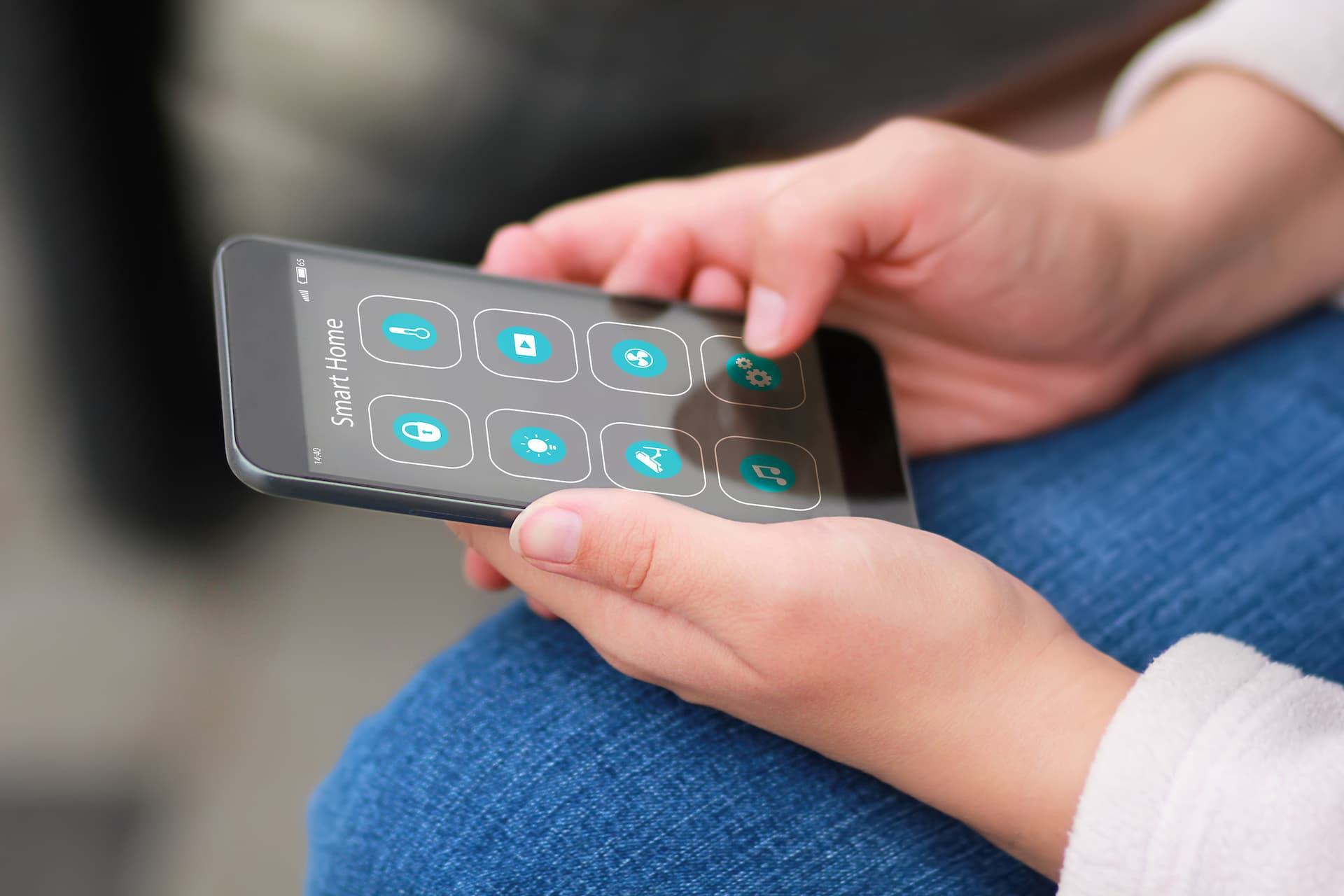 Smartphone with smart home controls