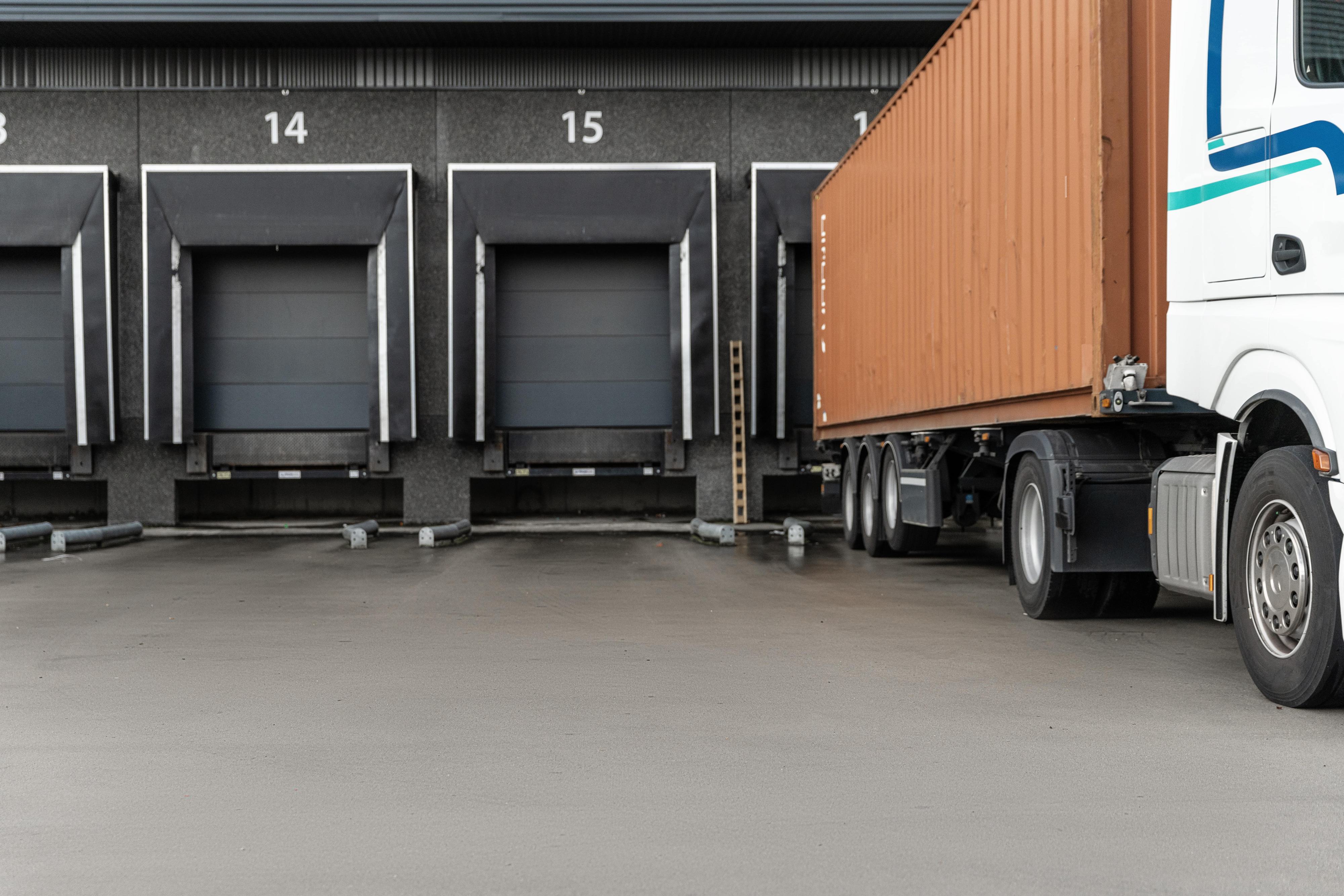 outside of a warehouse truck dispatch centre