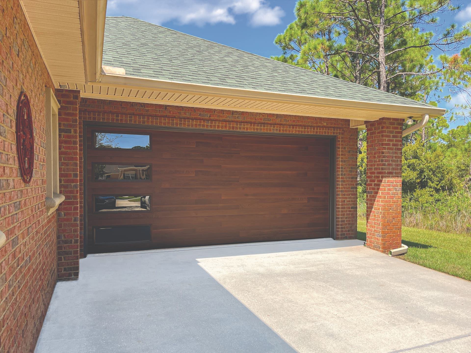Wayne Dalton 8300AG medium oak garage door