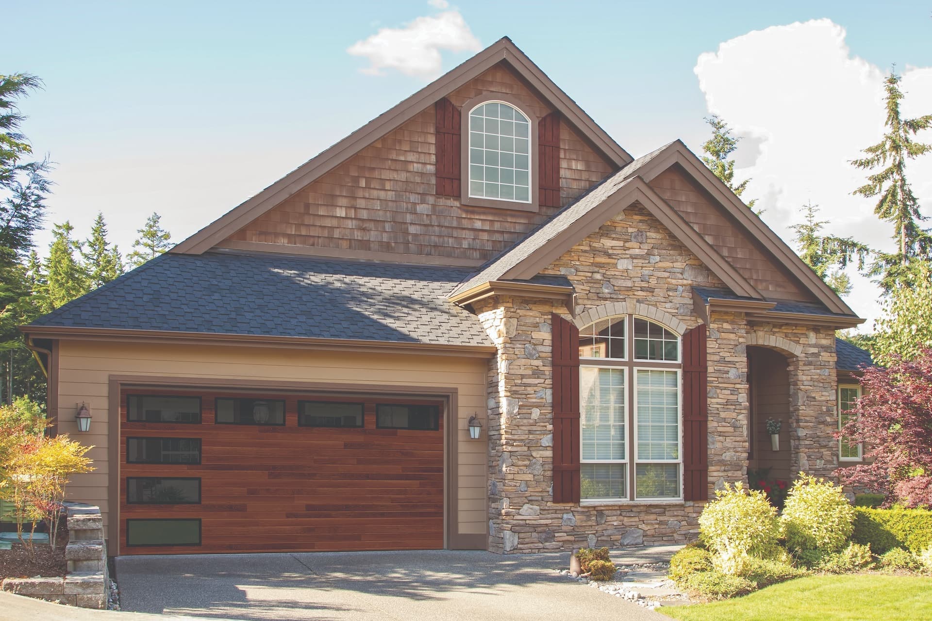 Wayne Dalton model 8300AG steel oak garage door