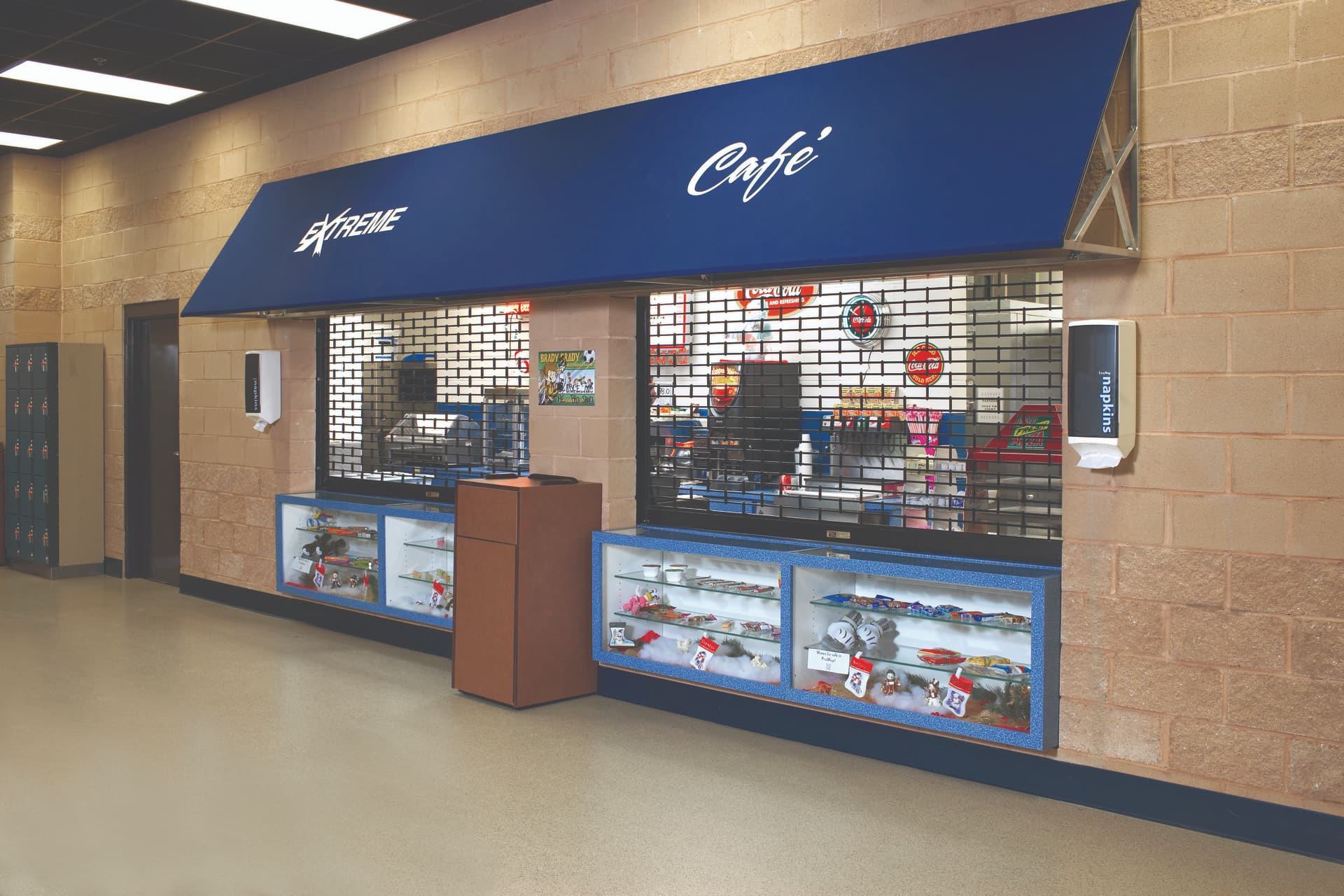 Wayne Dalton rolling grille for café