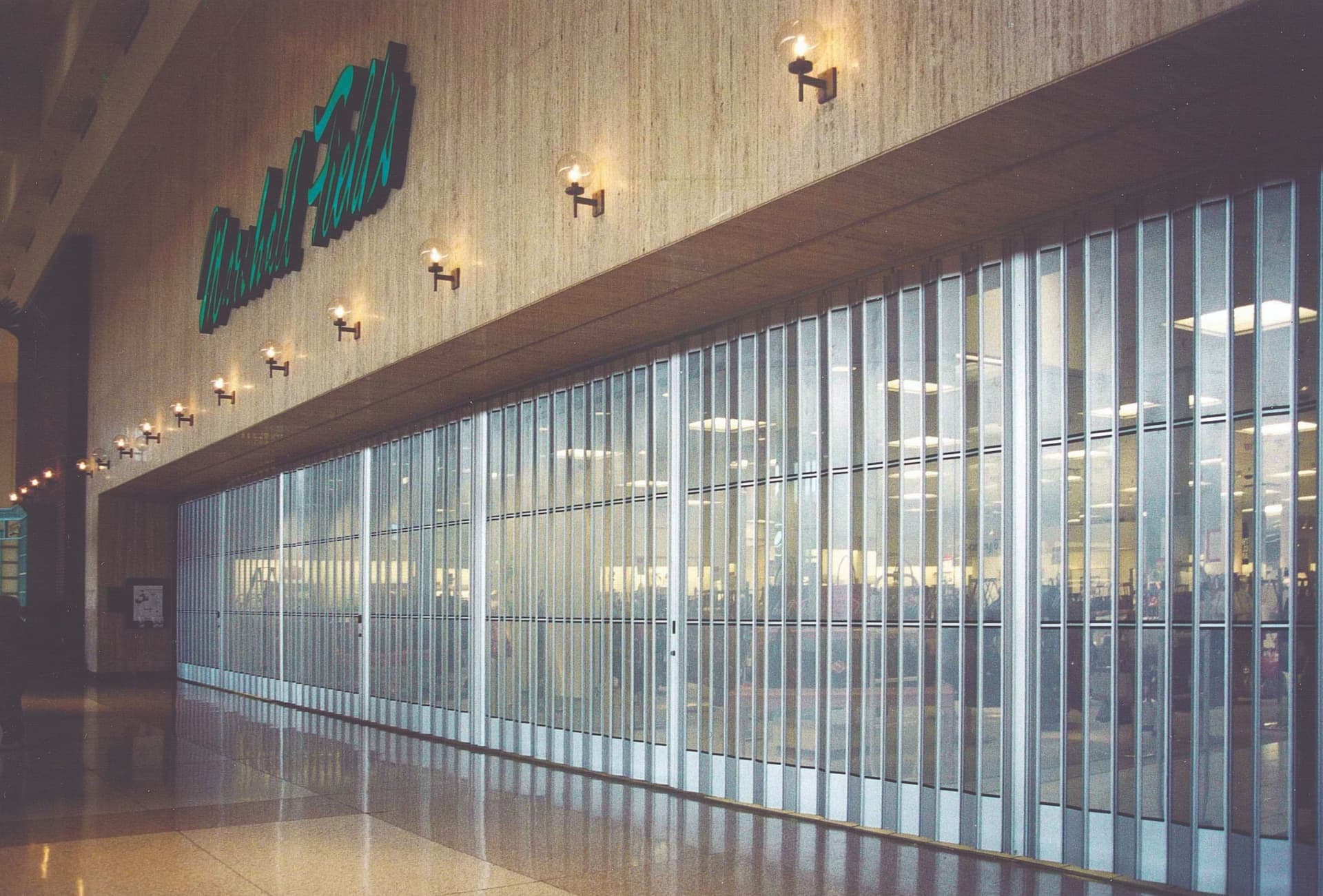 Wayne Dalton security accordion grille for department store