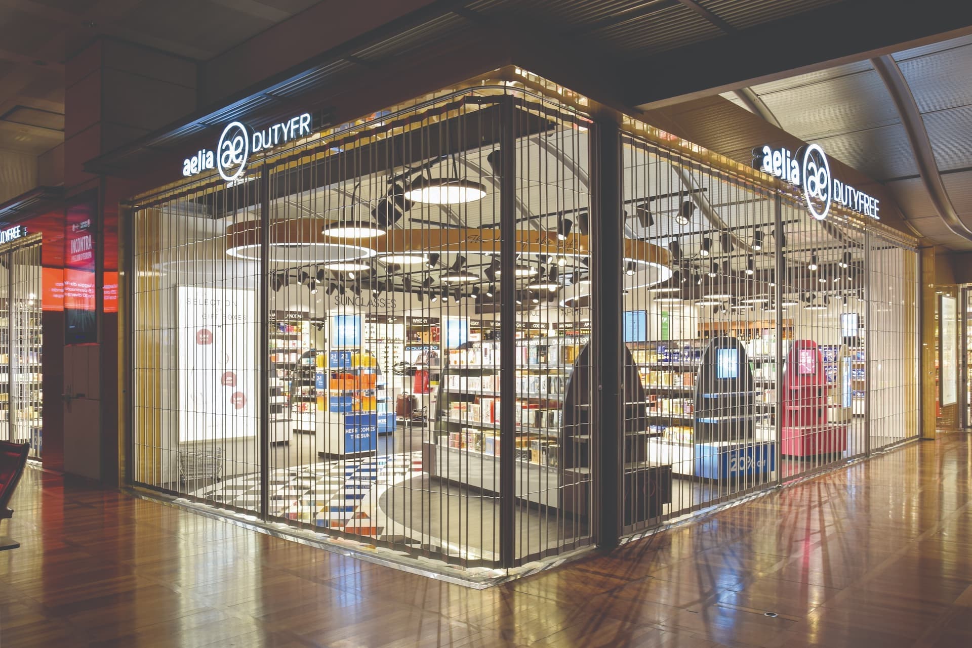 Wayne Dalton security grille for duty free shop