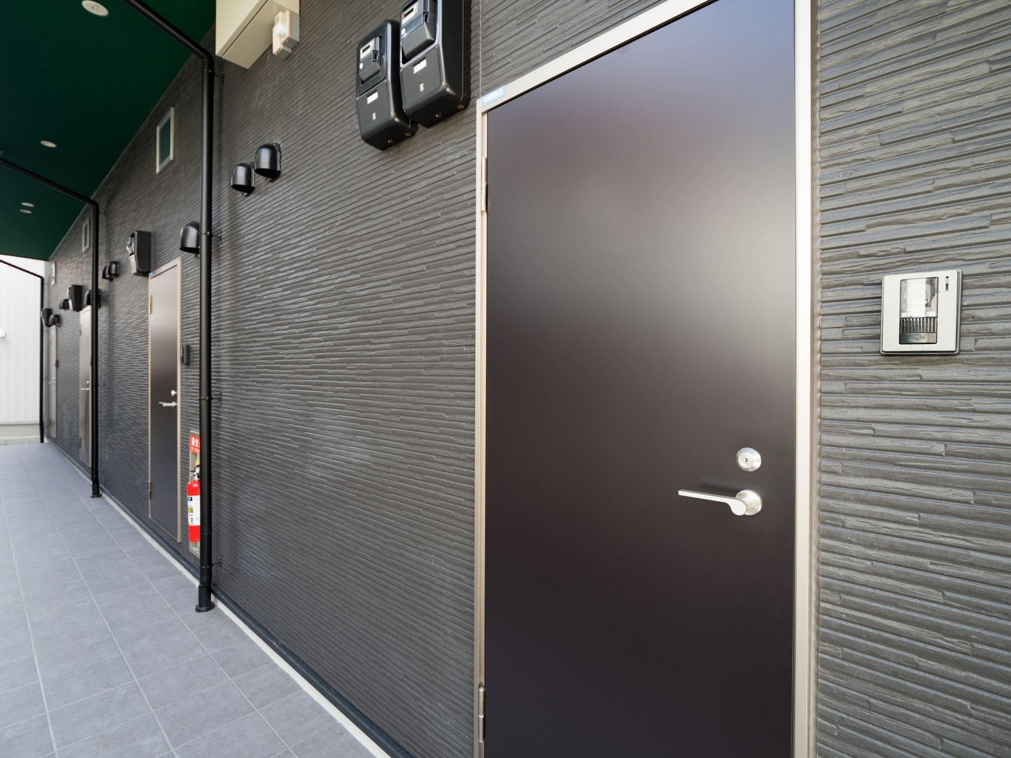 secure apartment building unit doors with access controls