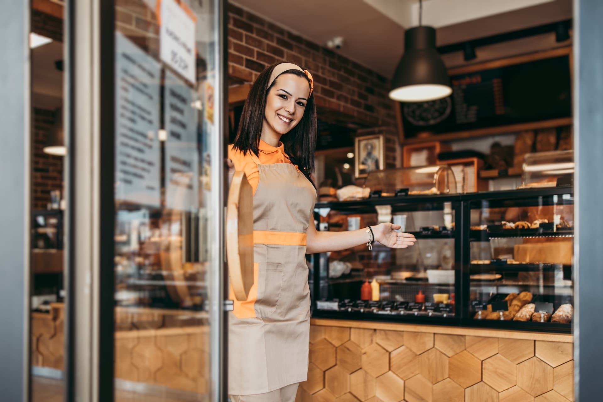 bakery door entrance