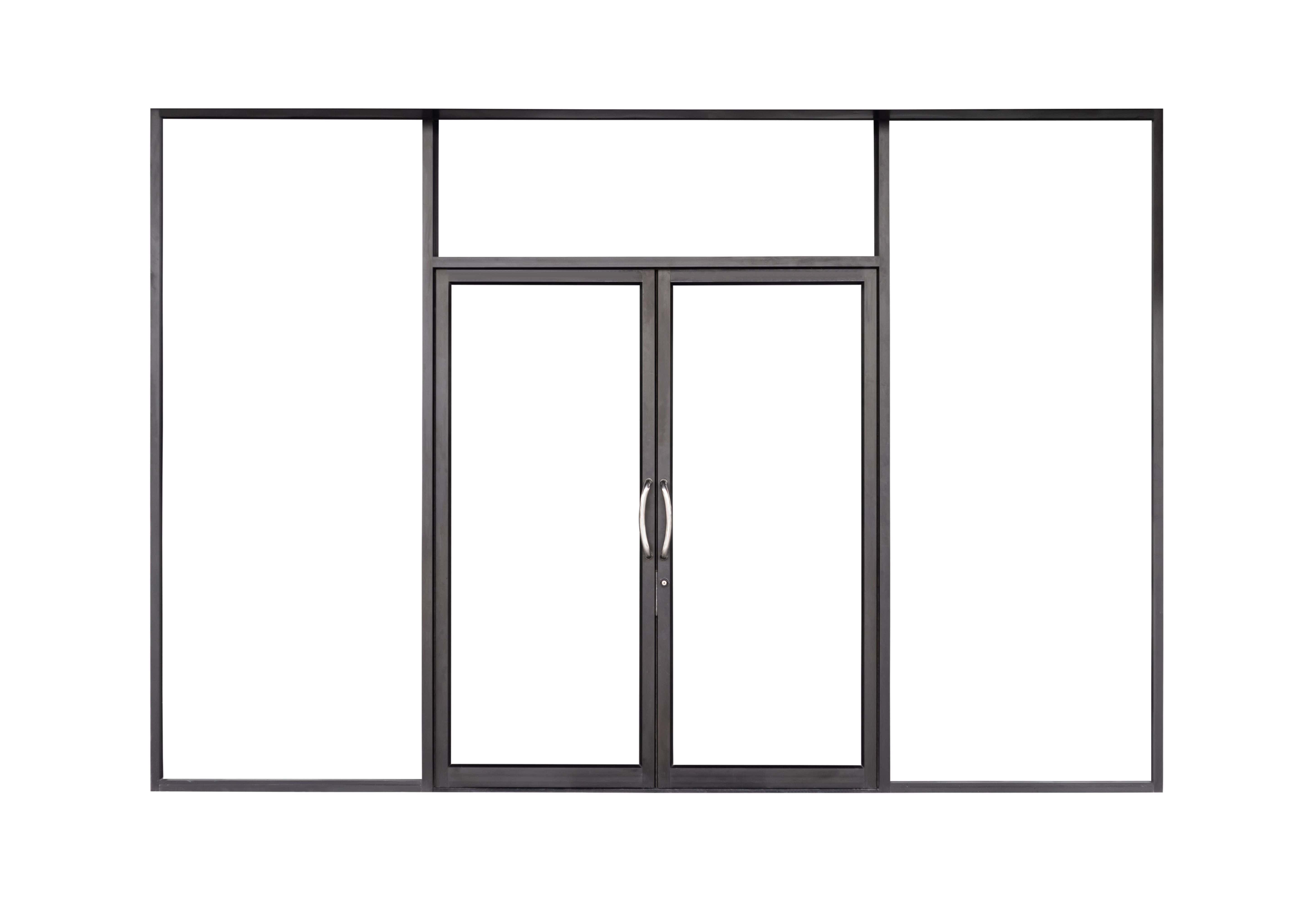 classic metal door frame for pedestrian doors