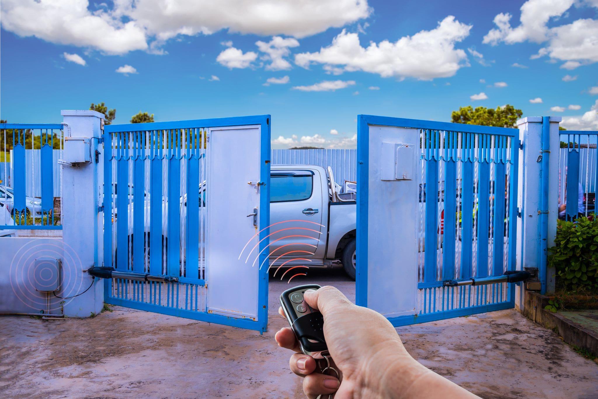 custom commercial swing gate with remote control custom commercial swing gate with remote control
