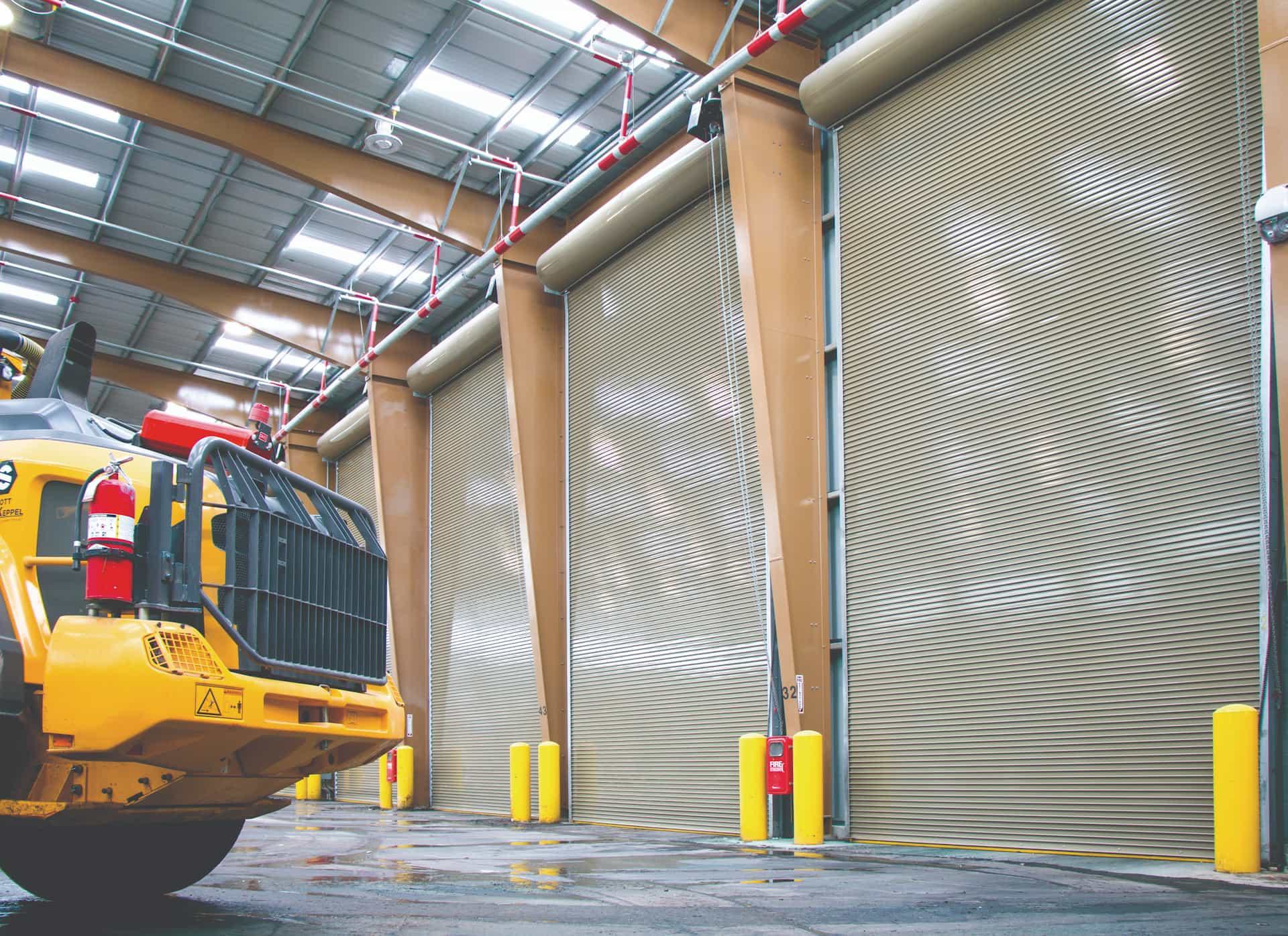 commercial rolling doors for oil and gas building