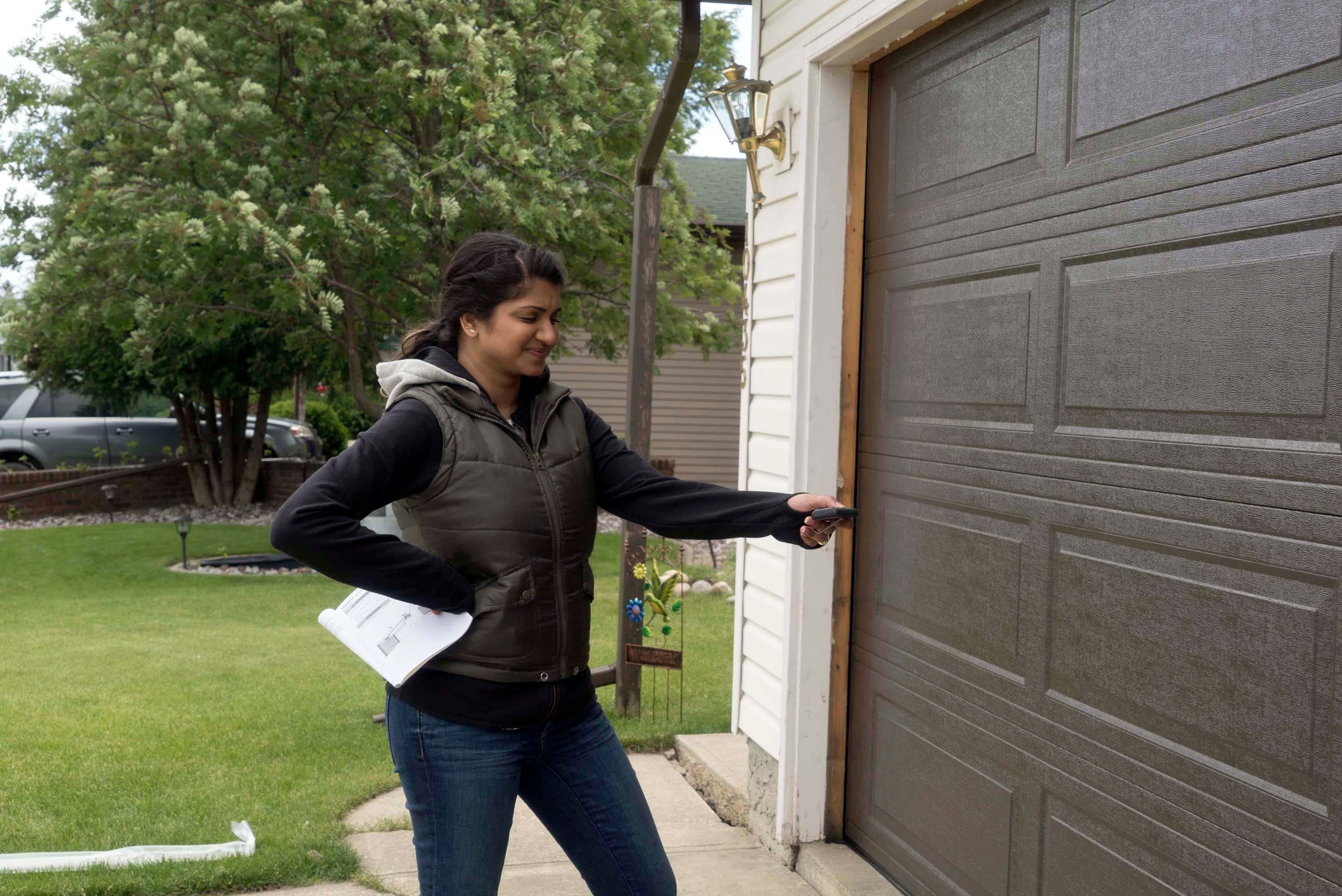 an annoyed homeowner whose garage motor has malfunctioned