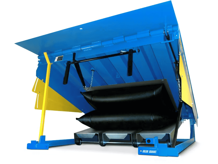 blue giant dock leveller with airbag
