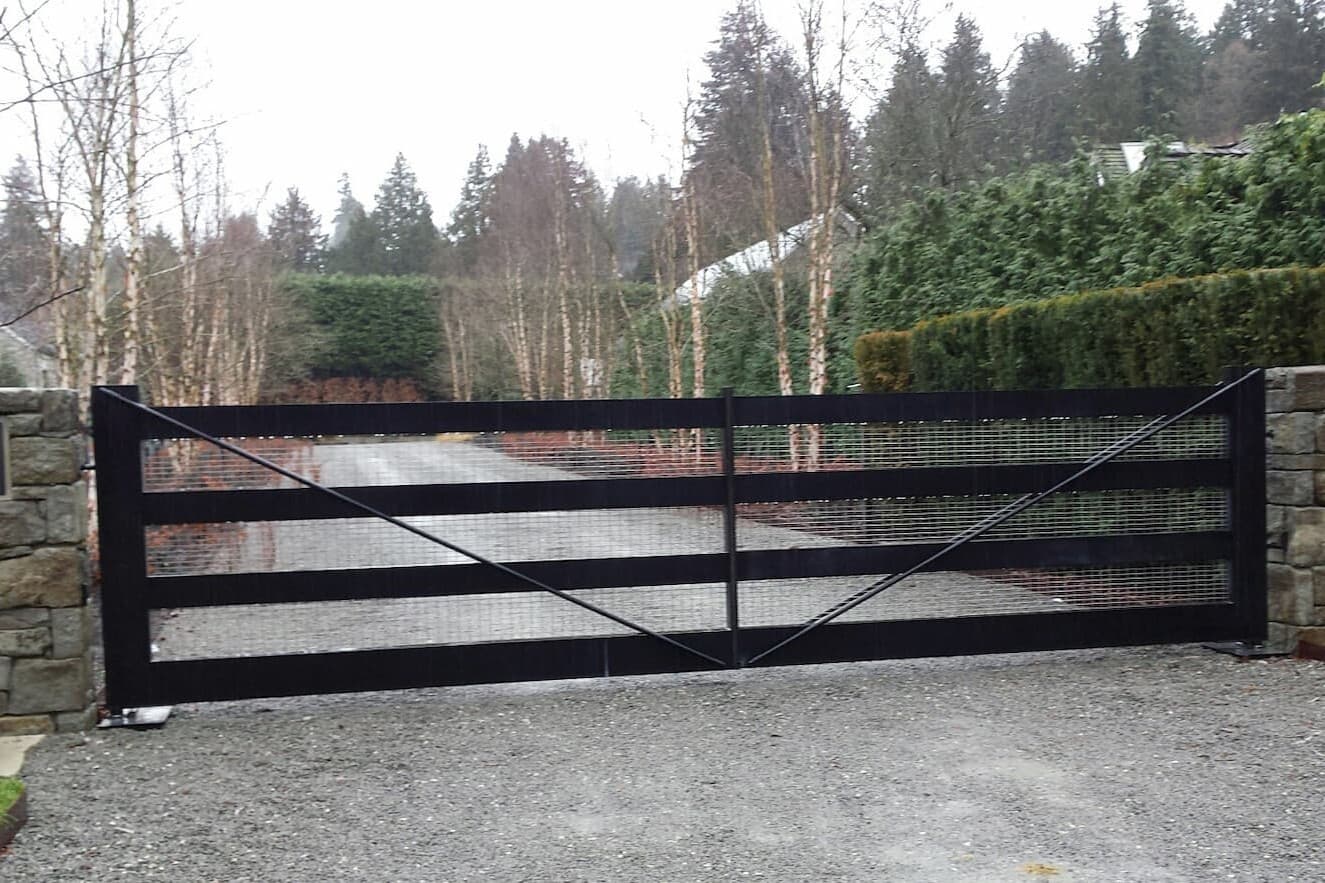 double swing gate for large estate property