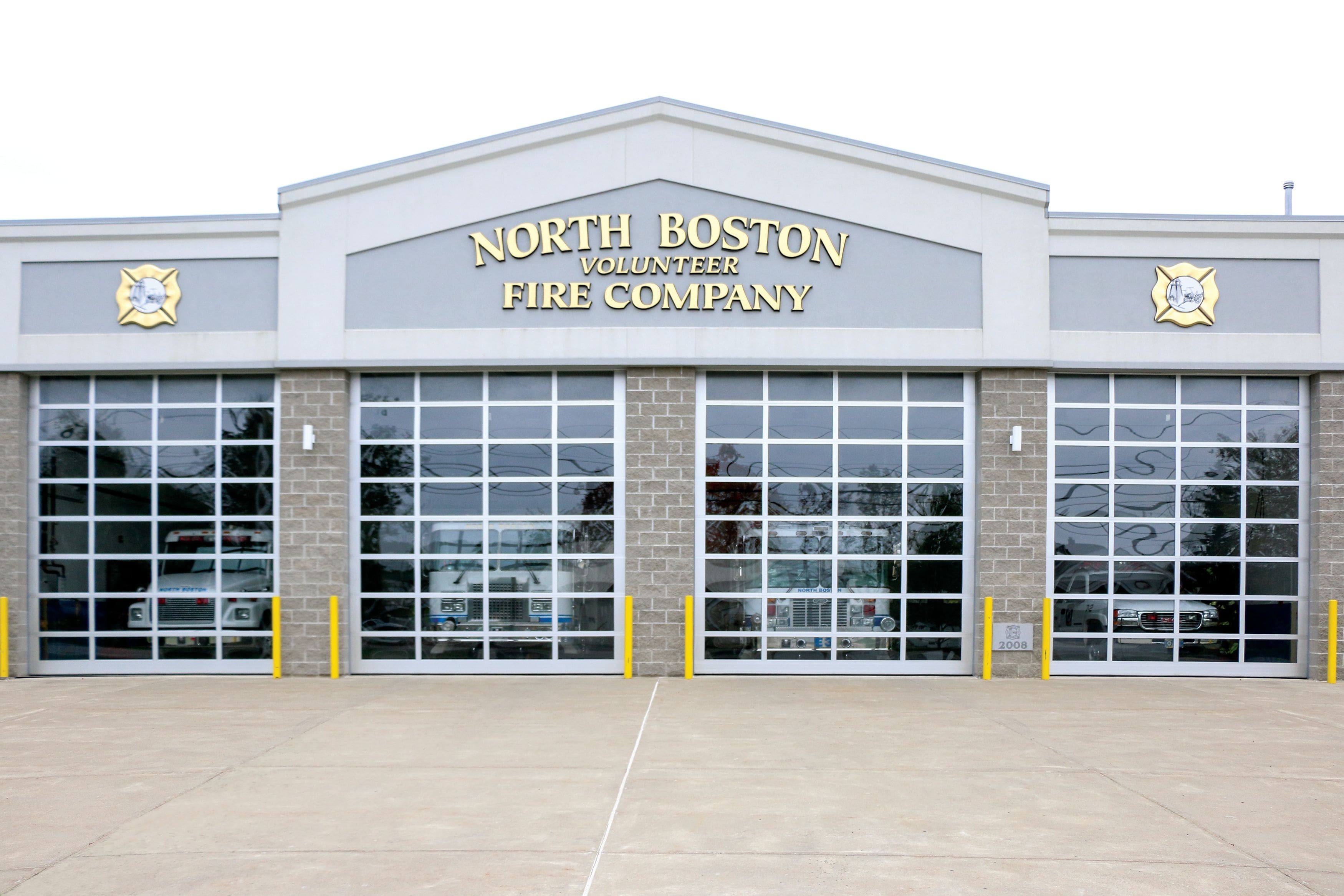 customized commercial doors for north boston volunteer fire company