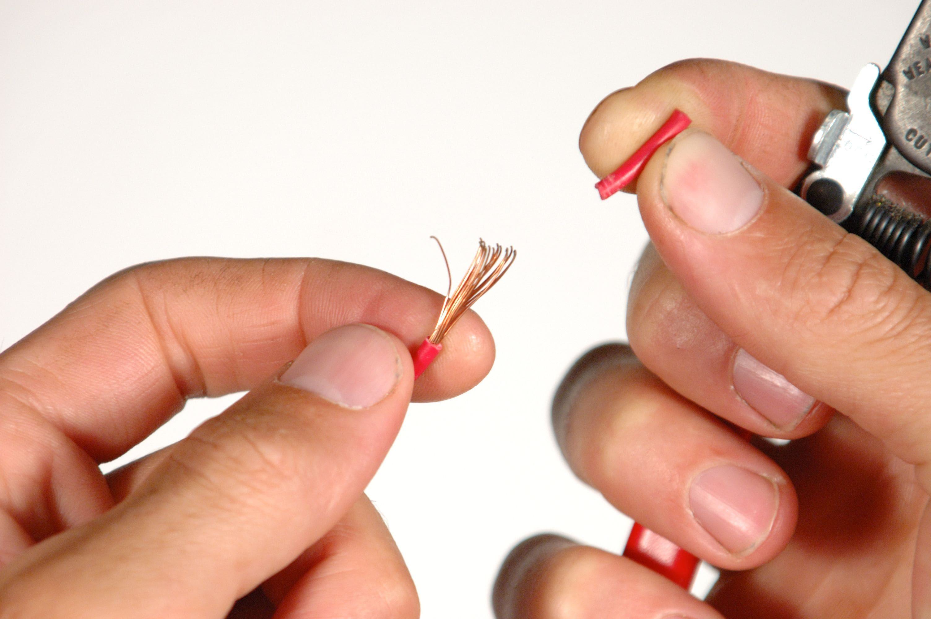 frayed electrical wires