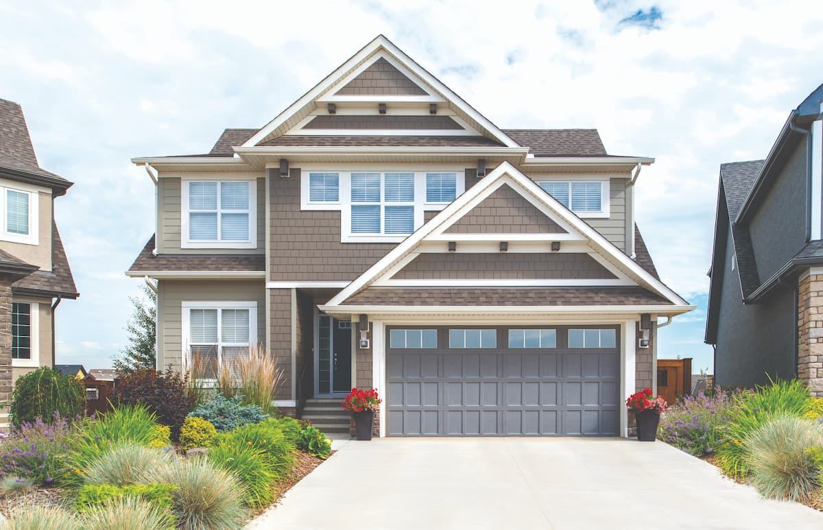 Home with Wayne Dalton Model 8670 garage door