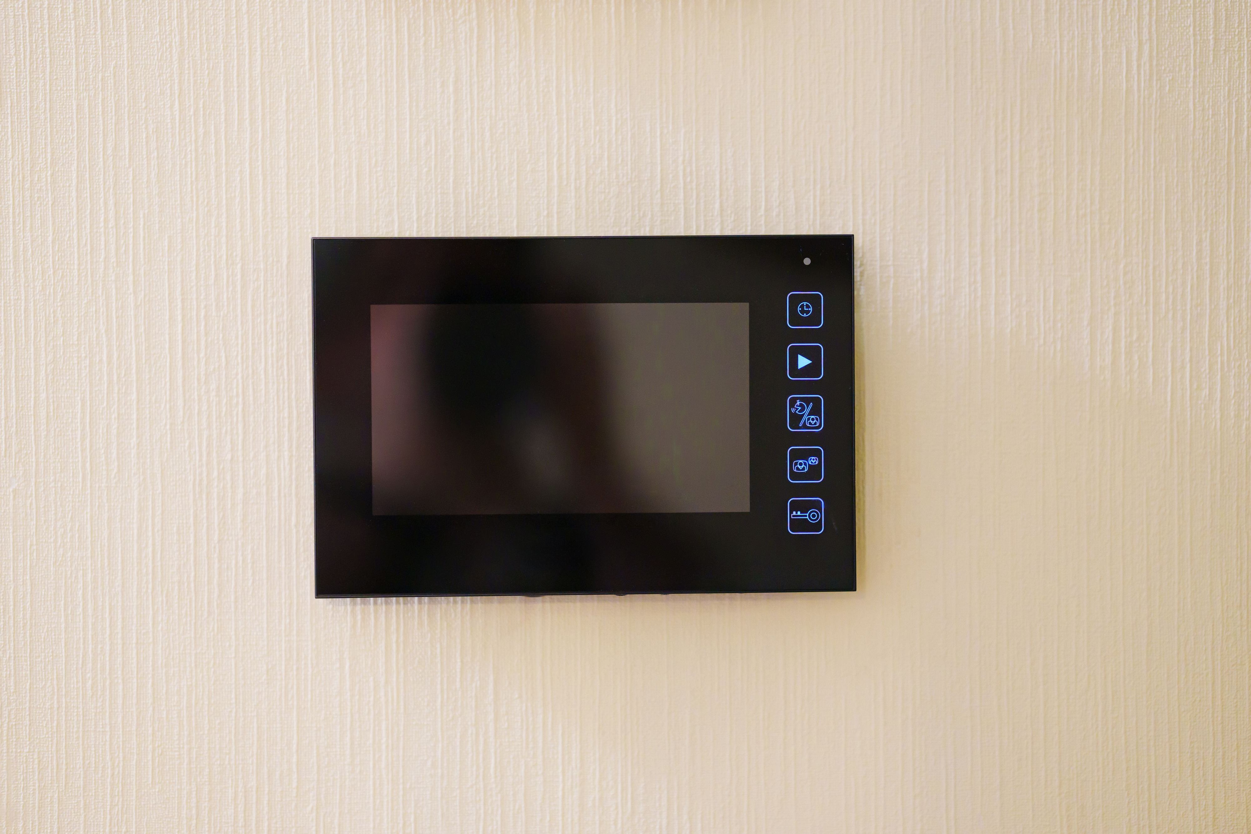 interior view of a wireless intercom digital system on a wall