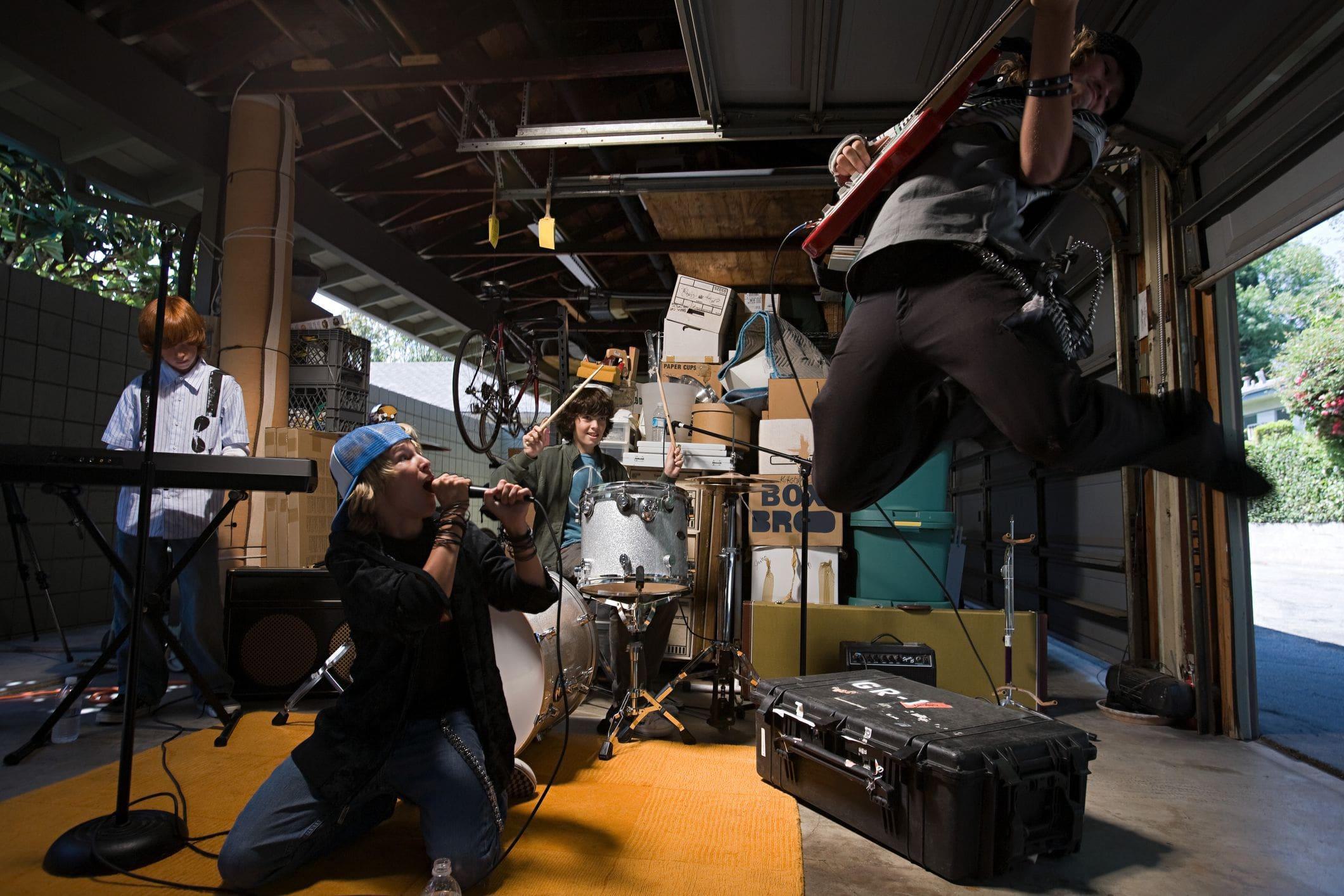 kids garage band practice kids garage band practice