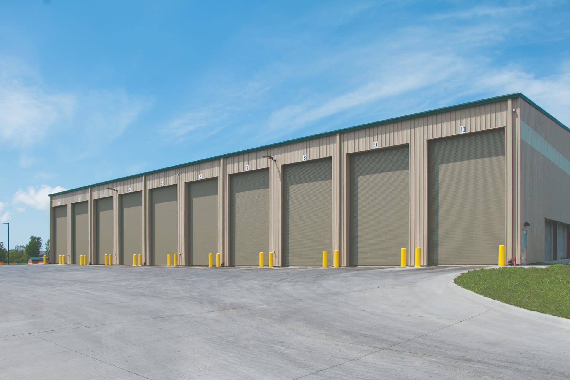 large rolling doors for industrial facility bays