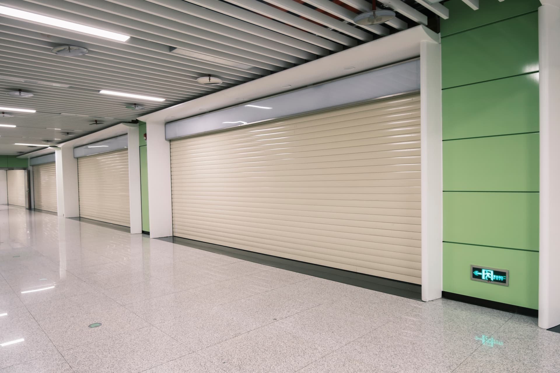 mall boutiques with security shutters