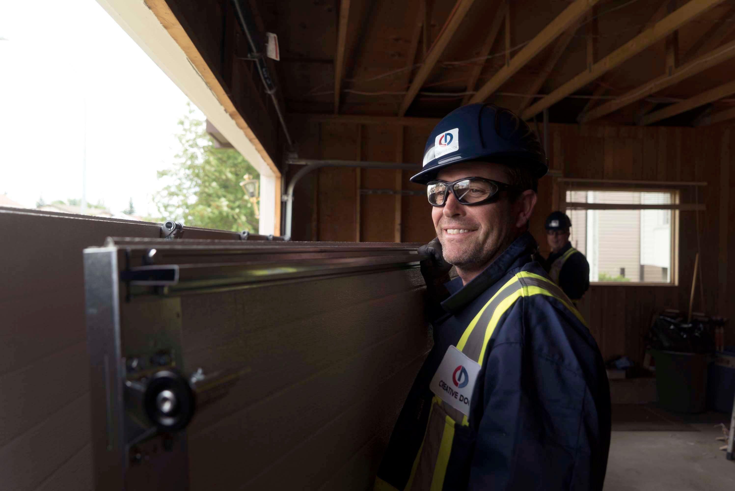 new garage door installation with creative door technician new garage door installation with creative door technician