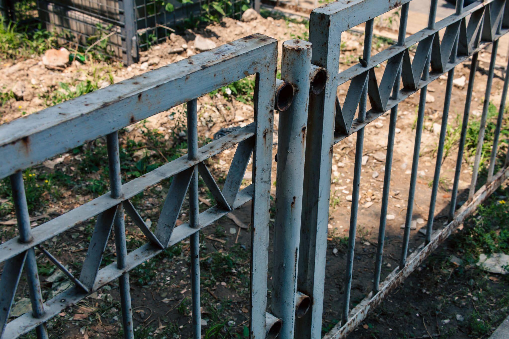 old rusted run down gate