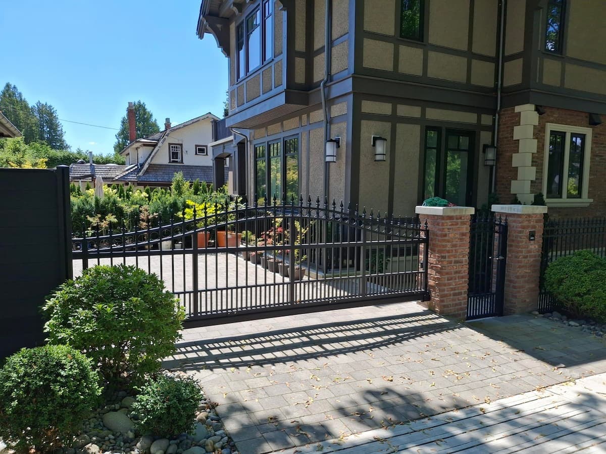 ornamental iron cantilever gate