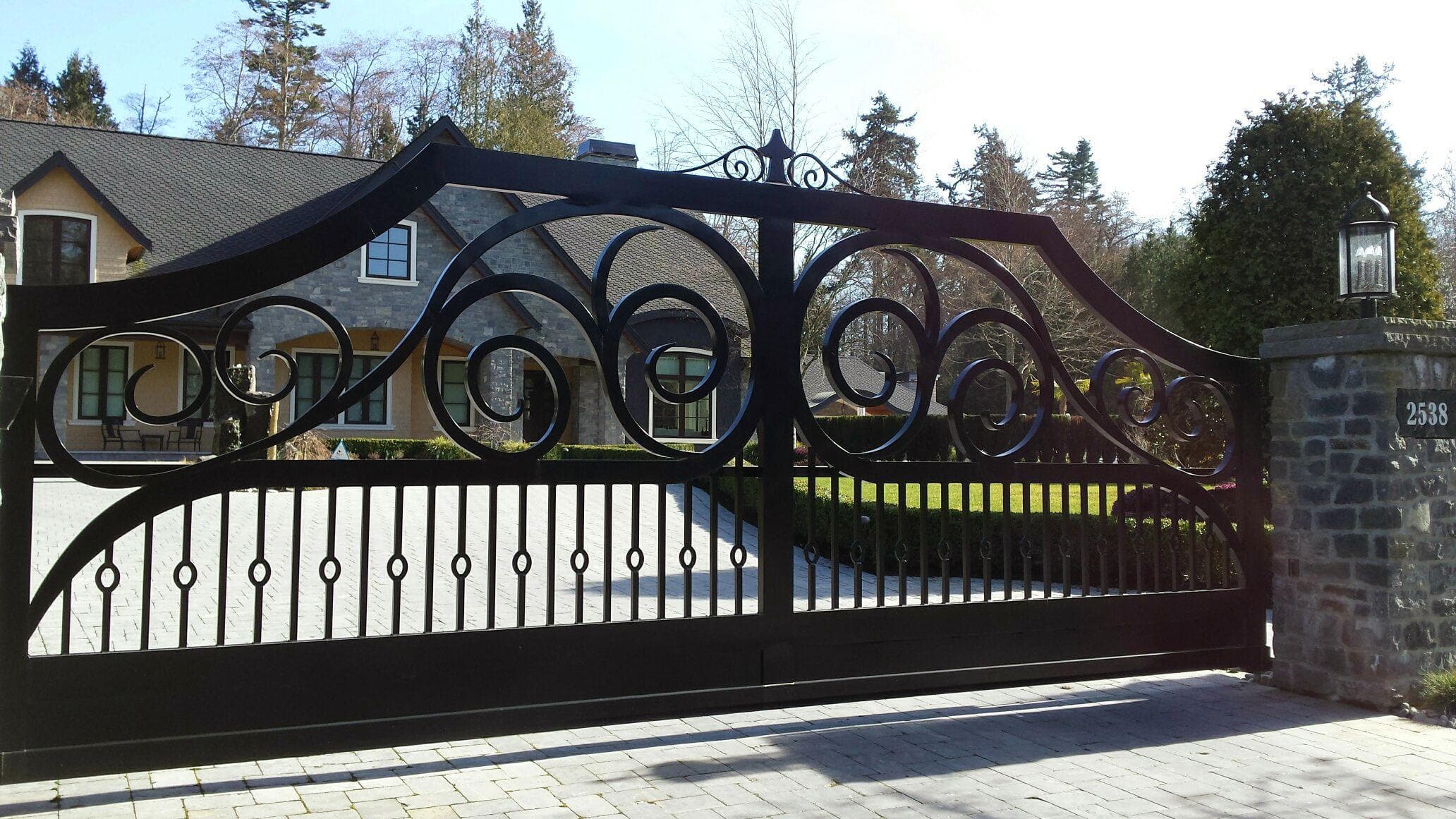 secure home driveway gate