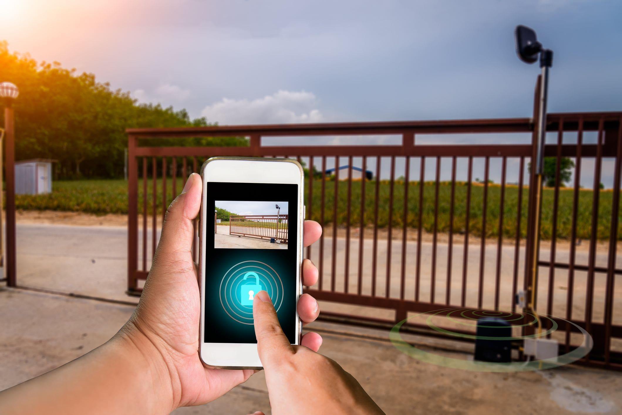 smartphone unlocking automatic gate system smartphone unlocking automatic gate system