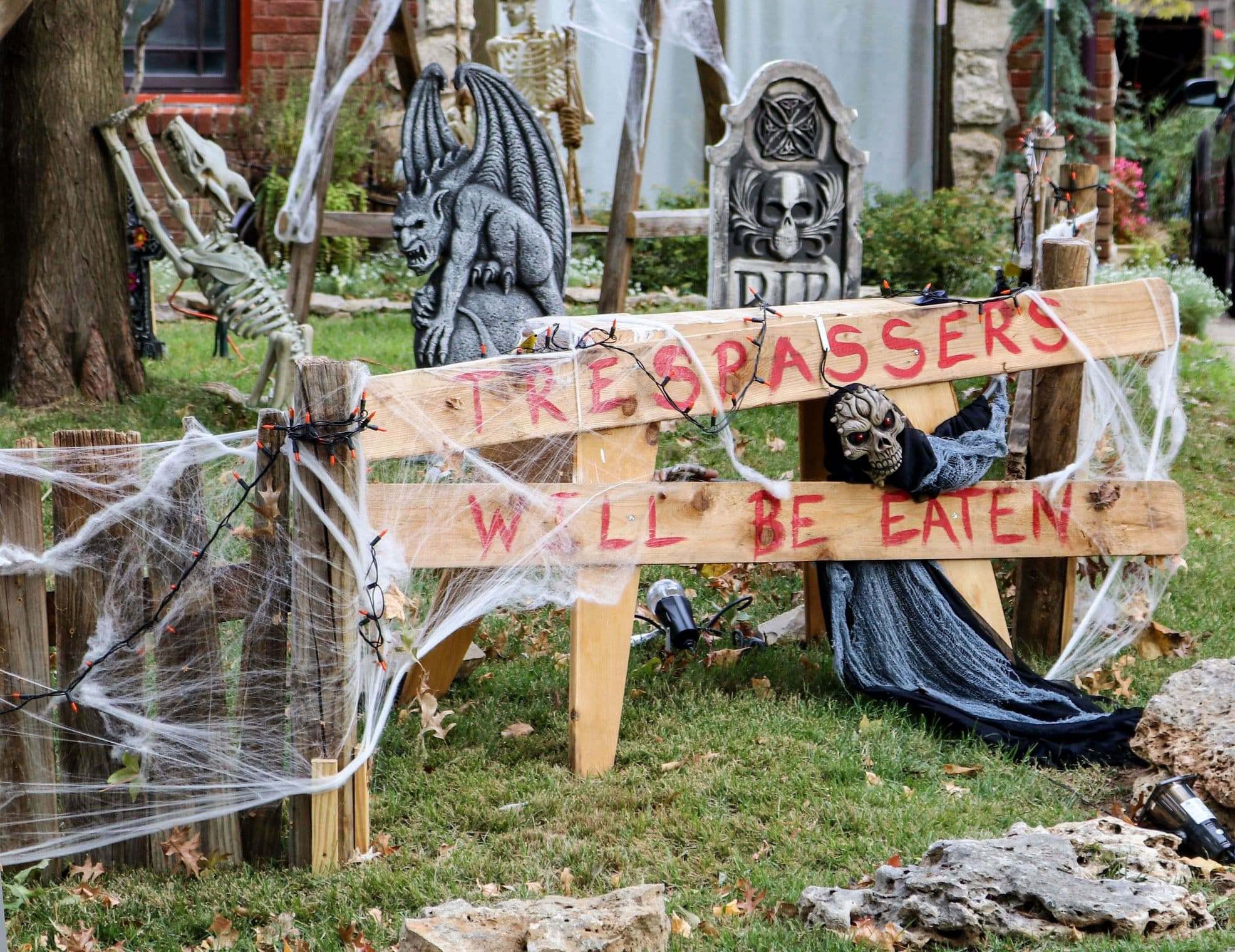 spooky signage trespassers will be eaten for halloween spooky signage trespassers will be eaten for halloween