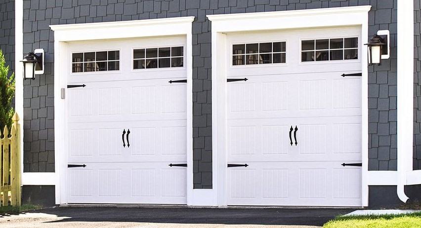 wayne dalton steel garage doors white on matte grey-blue wayne dalton steel garage doors white on matte grey-blue