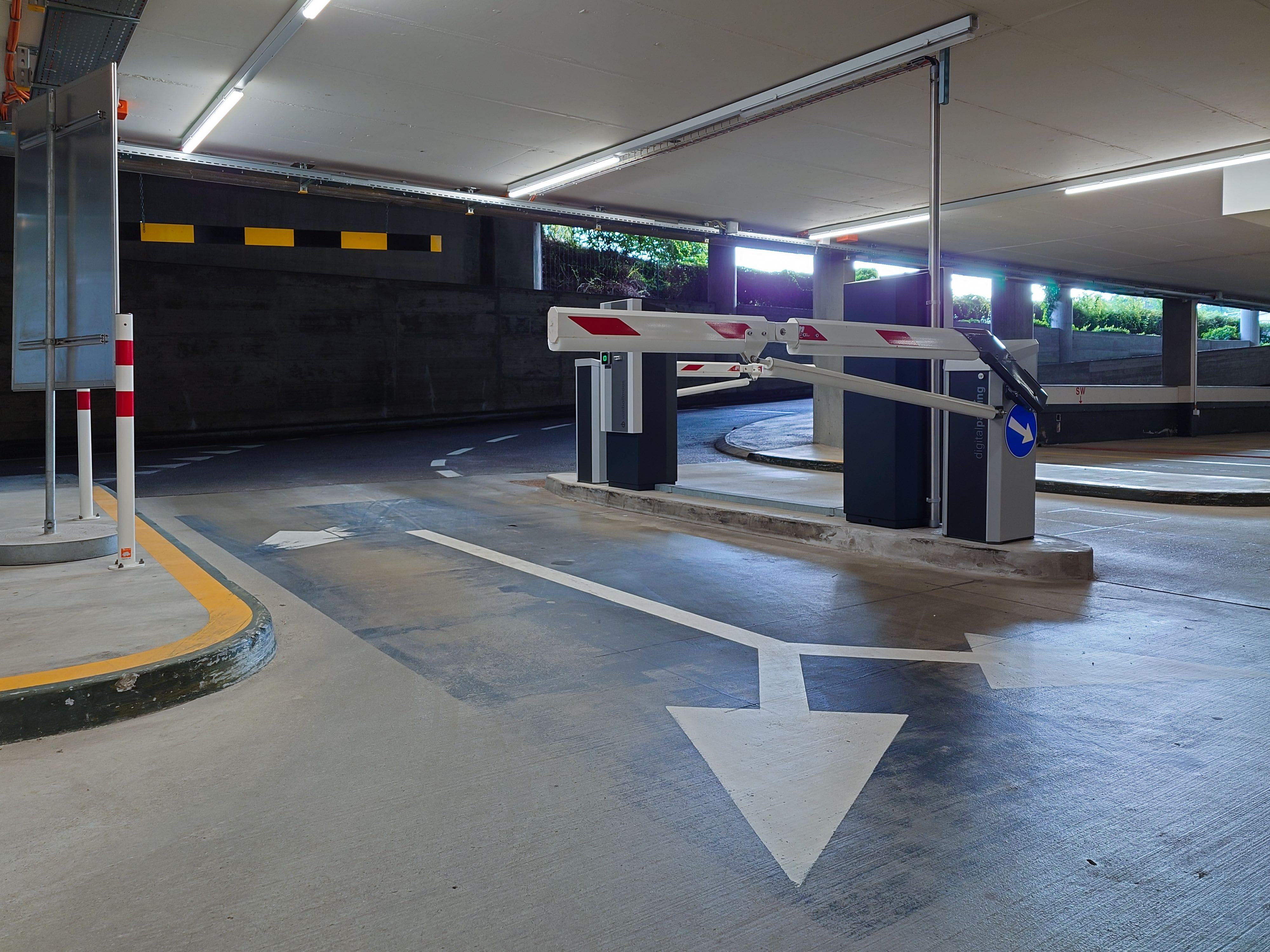 underground parking garage gated entrance