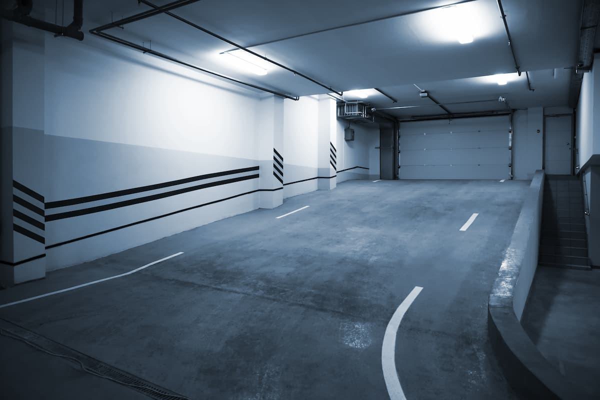 underground parking garage