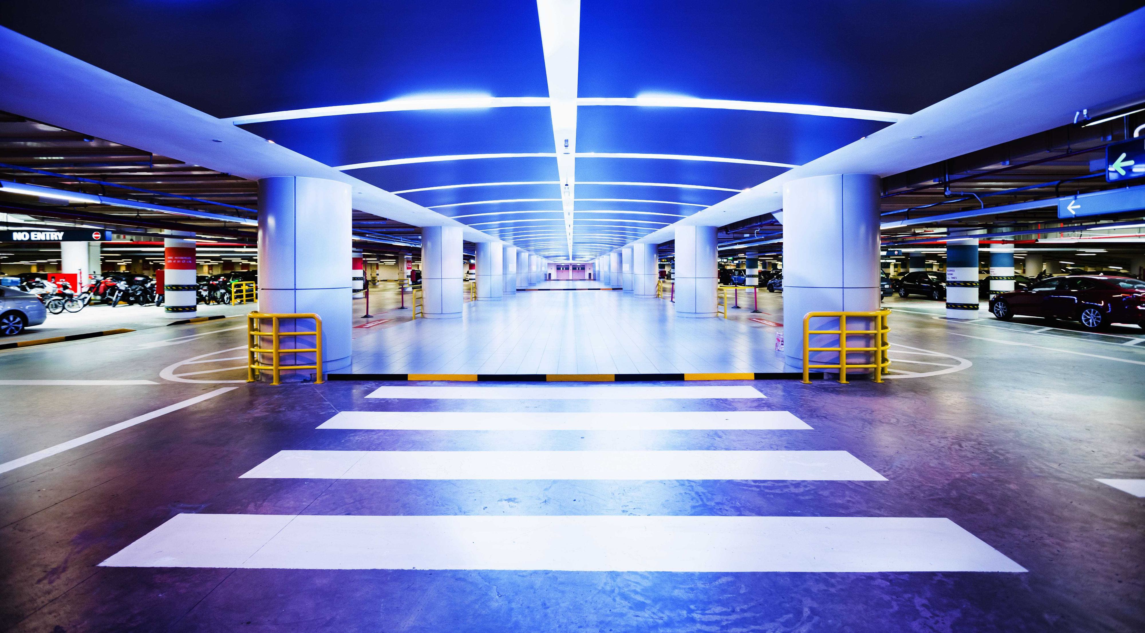 underground parking garage of apartment building underground parking garage of apartment building