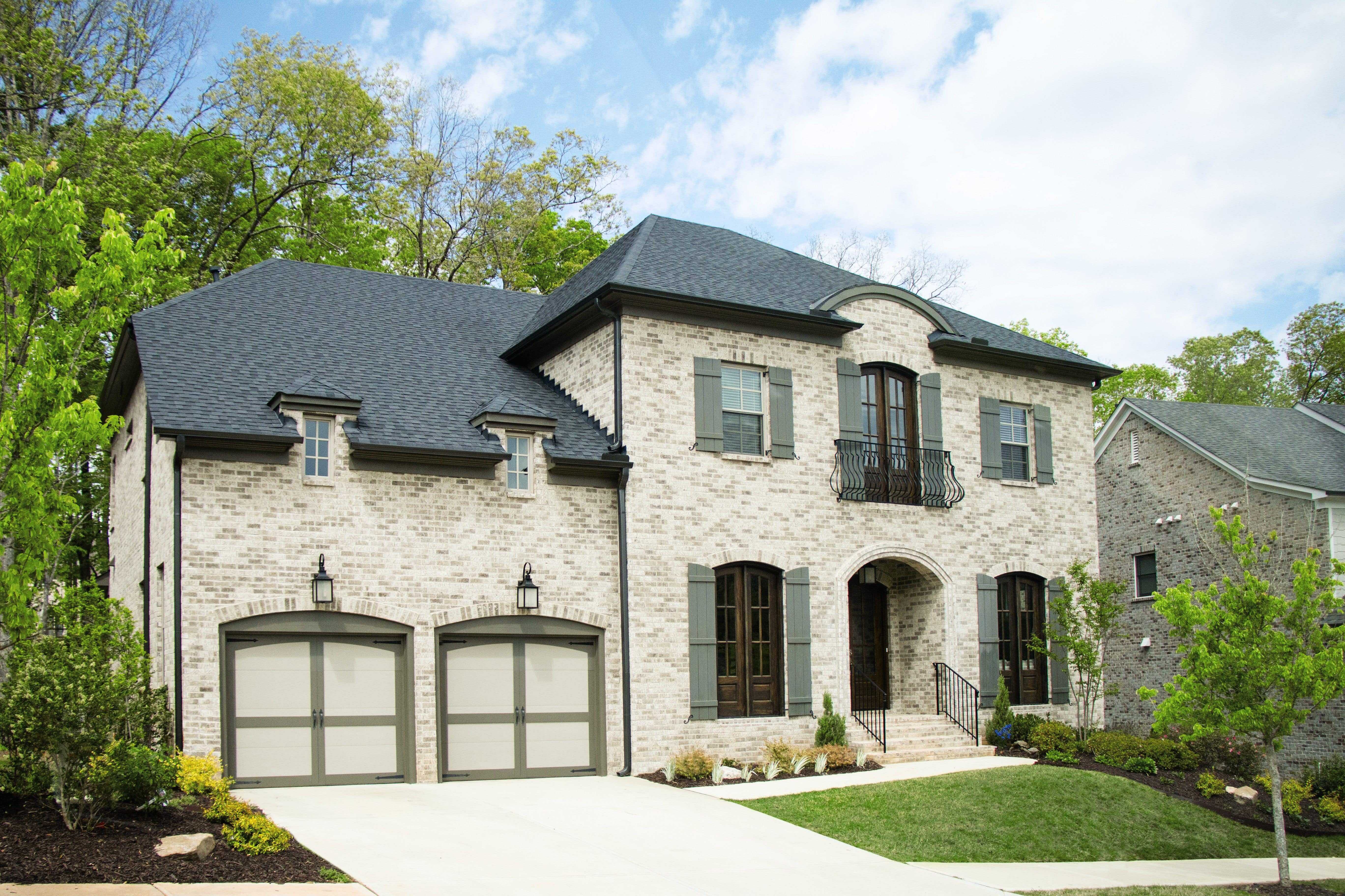 new garage doors on heritage home