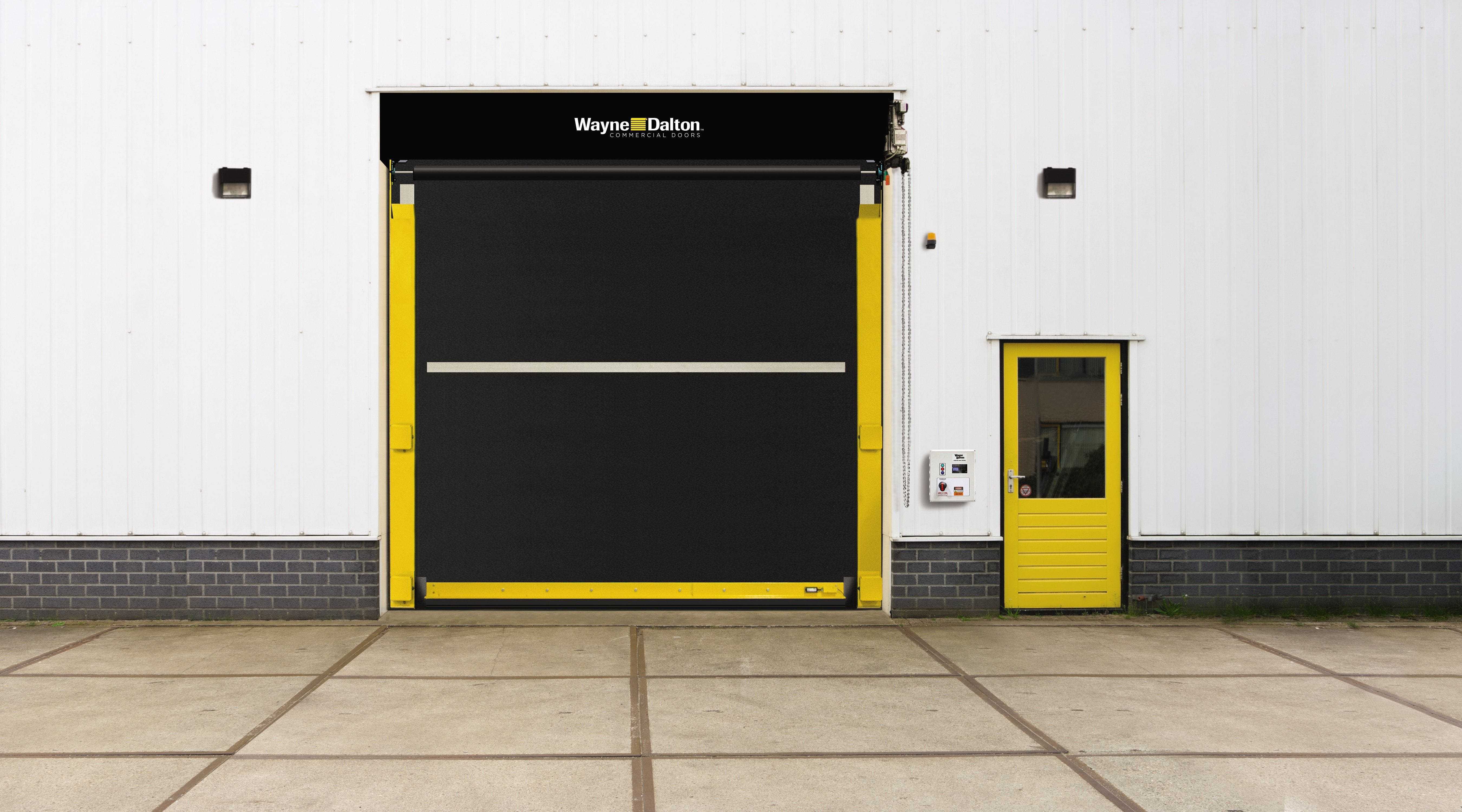 wayne dalton commercial door with pedestrian door