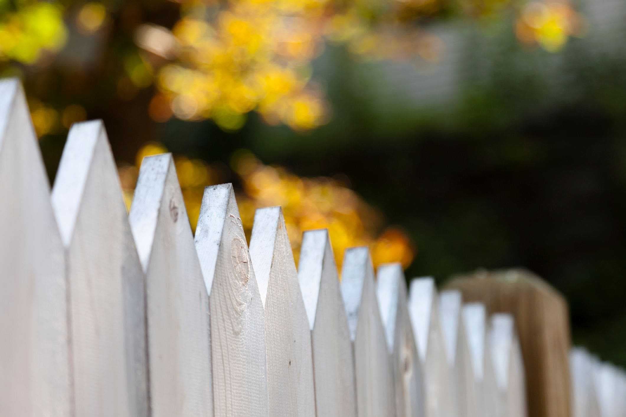 rustic white fence